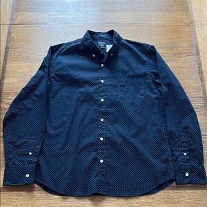 J. Crew Dark Blue Patterned Button-Down Shirt